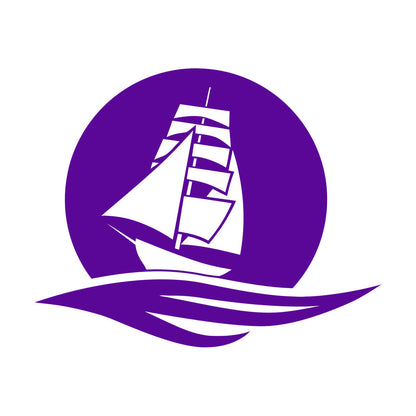 Sea Boat Moon Wave Ocean Marine Wall Stickers Paster Paper It Won'T Fall Off