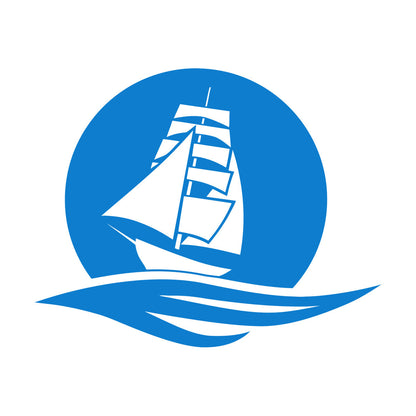 Sea Boat Moon Wave Ocean Marine Wall Stickers Paster Paper It Won'T Fall Off