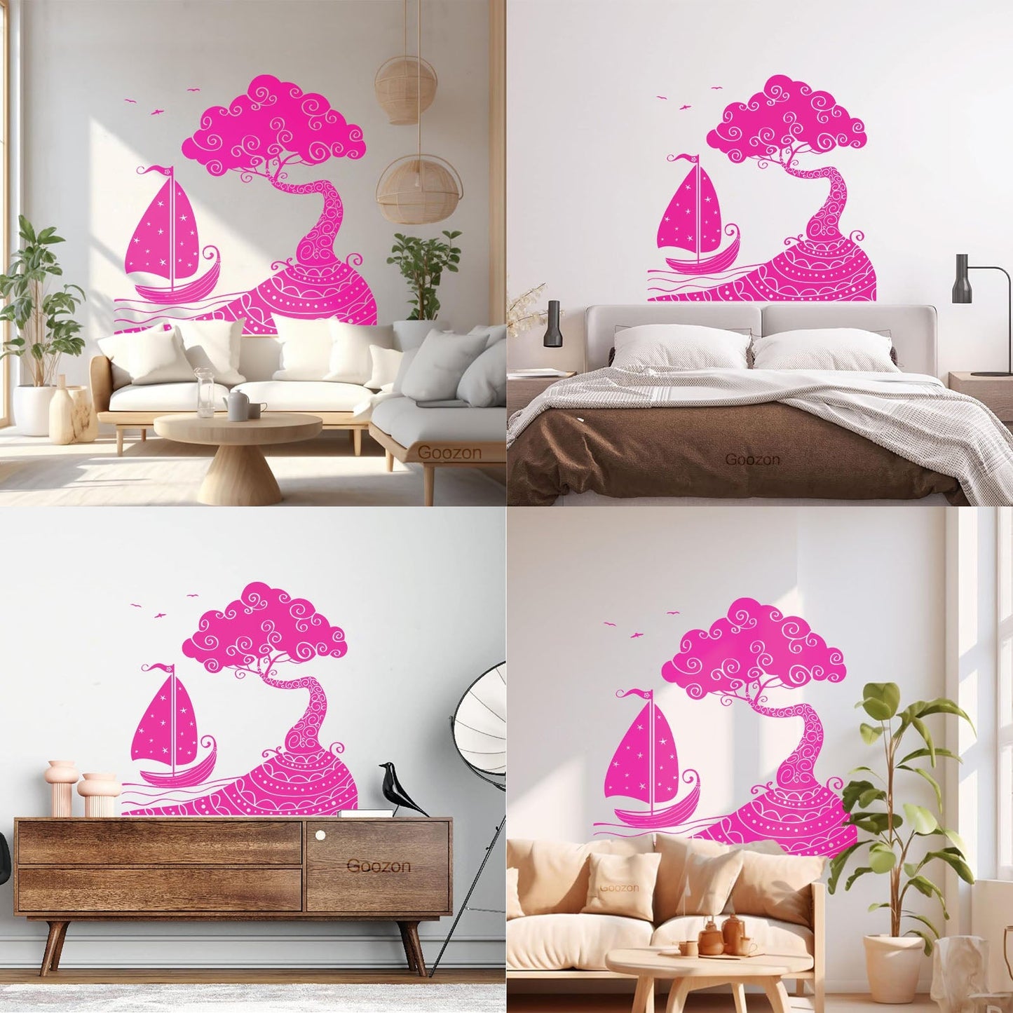 Wall Vinyl Sticker Decor Seascape Sea Ship Boat Nautical Island Personalized Customization