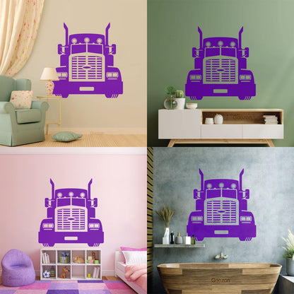 Wall Stickers Semi Trailer Truck Car Garage Home Art Decoration