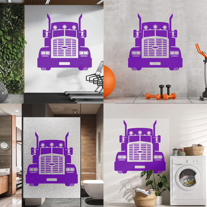 Wall Stickers Semi Trailer Truck Car Garage Home Art Decoration