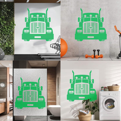 Wall Stickers Semi Trailer Truck Car Garage Home Art Decoration