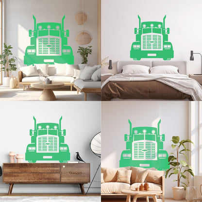 Wall Stickers Semi Trailer Truck Car Garage Home Art Decoration