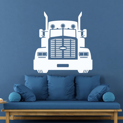Wall Stickers Semi Trailer Truck Car Garage Home Art Decoration