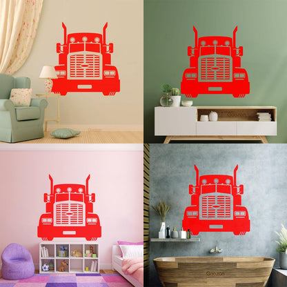 Wall Stickers Semi Trailer Truck Car Garage Home Art Decoration