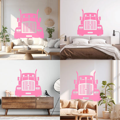 Wall Stickers Semi Trailer Truck Car Garage Home Art Decoration
