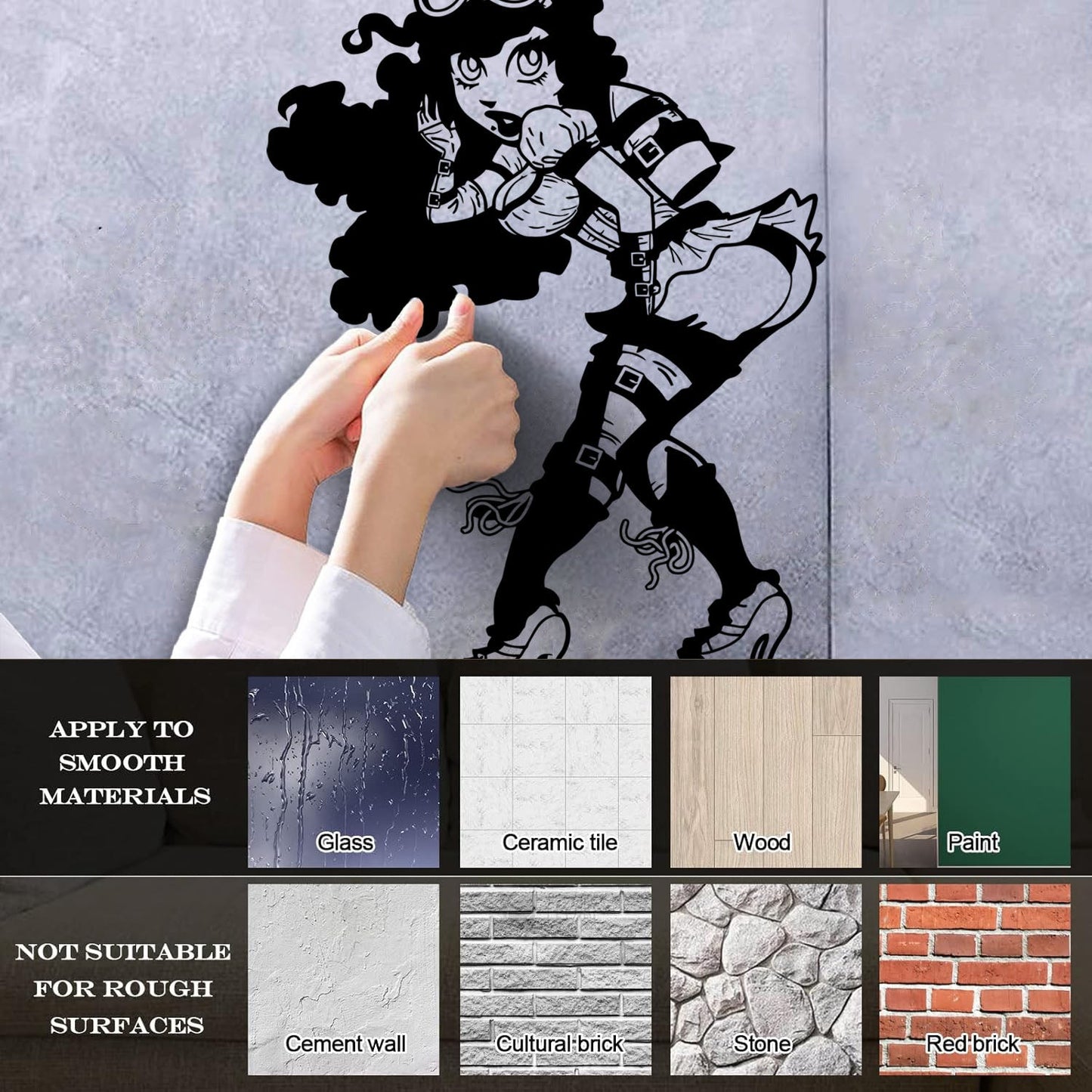 Vinyl Art Sticker Appeal Steampunk Girl With Rocket Ating Car Body Decoration