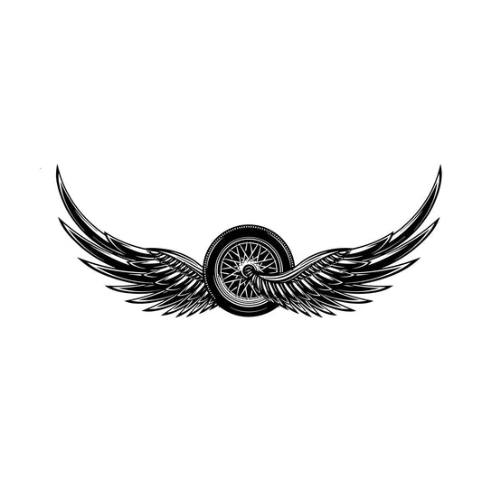 Wall Decals Pvc Speed Wings Wheel Auto Repair Garage Store Decoration