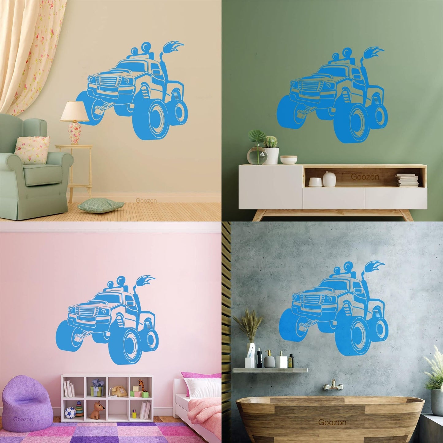 Wall Stickers Paster Paper Suv Truck Big Car Off-Road Vehicles Rover Garage Art Mural Painting