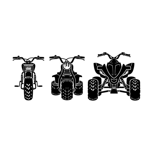 Three Wheel Quad Bike Atv Auto Boy Wall Vinyl Sticker Decor Multiple Size Options