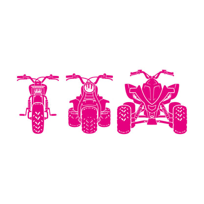 Three Wheel Quad Bike Atv Auto Boy Wall Vinyl Sticker Decor Multiple Size Options