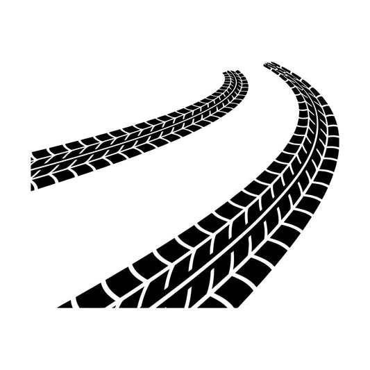 Lettering Decals Tire Tracks Driver Garage Car Ation Wall Beautification