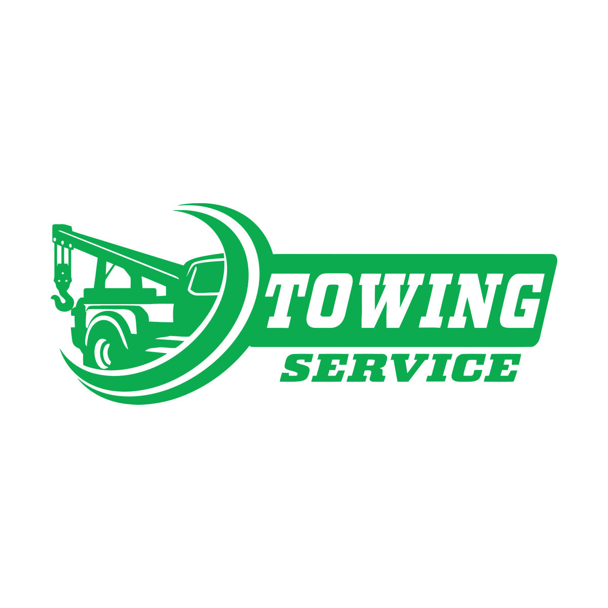 Towing Service Garage Truck Car Auto Wall Decals Pvc Car Body Decoration