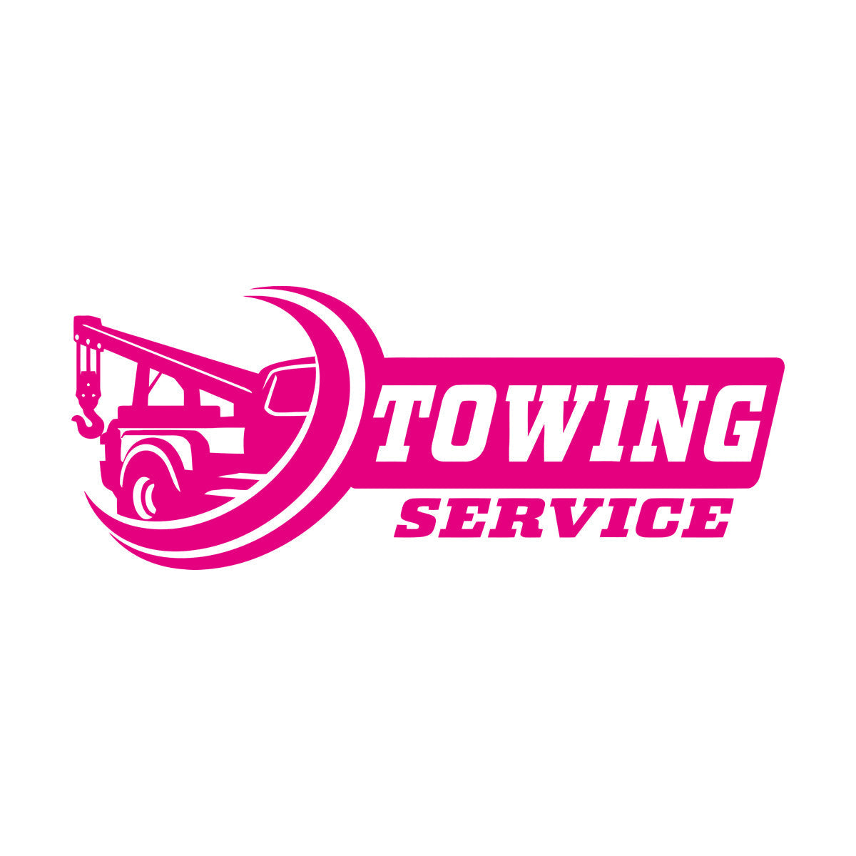 Towing Service Garage Truck Car Auto Wall Decals Pvc Car Body Decoration