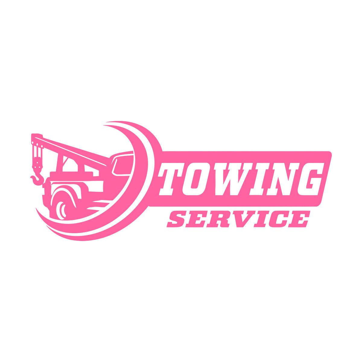 Towing Service Garage Truck Car Auto Wall Decals Pvc Car Body Decoration
