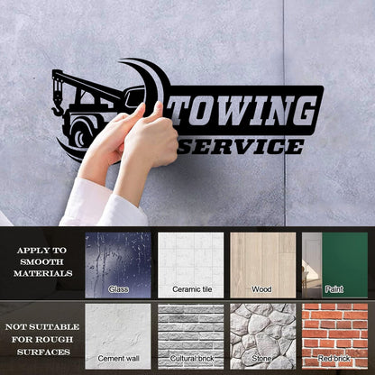 Towing Service Garage Truck Car Auto Wall Decals Pvc Car Body Decoration