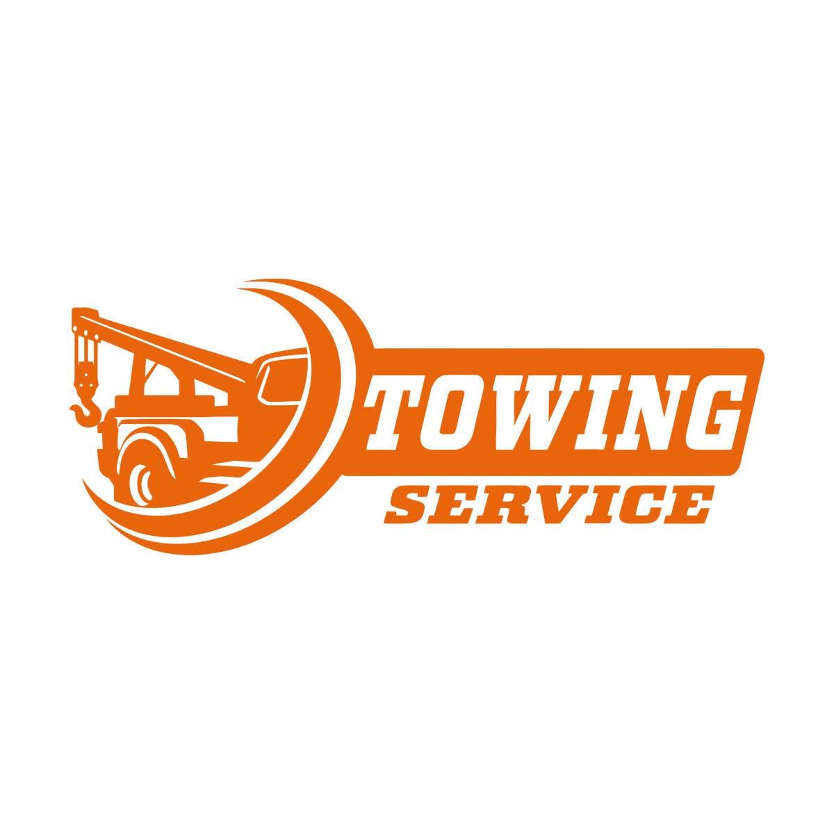 Towing Service Garage Truck Car Auto Wall Decals Pvc Car Body Decoration