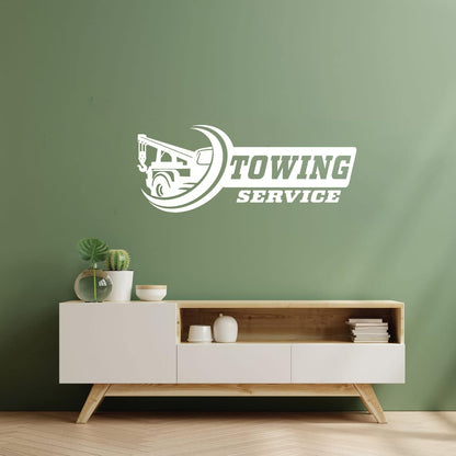 Towing Service Garage Truck Car Auto Wall Decals Pvc Car Body Decoration