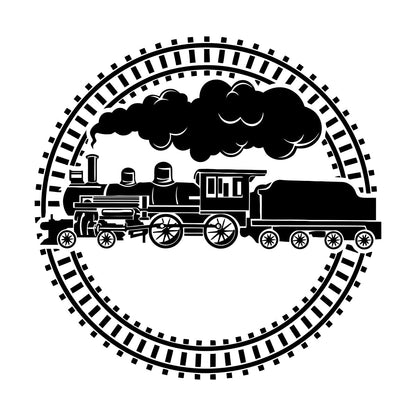 Lettering Stickers Train Locomotive Rail Transport Window Decals