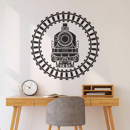 Wall Decals Paster Paper Train Locomotive Railway Transport Glass Stickers