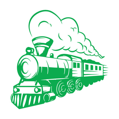 Vinyl Wall Stickers Train Locomotive Steam Railway Transport Store Decoration