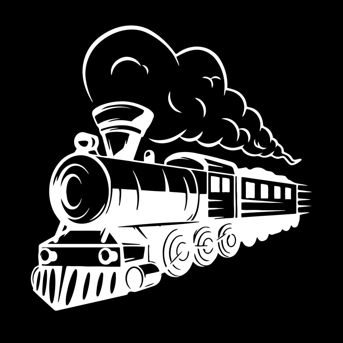 Vinyl Wall Stickers Train Locomotive Steam Railway Transport Store Decoration