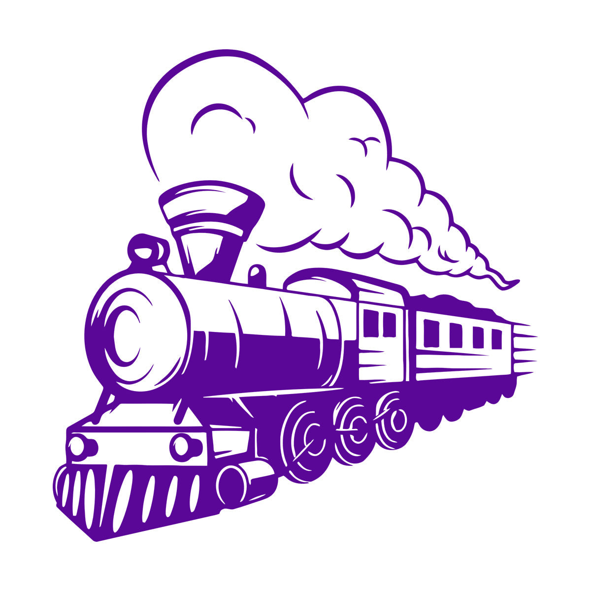 Vinyl Wall Stickers Train Locomotive Steam Railway Transport Store Decoration