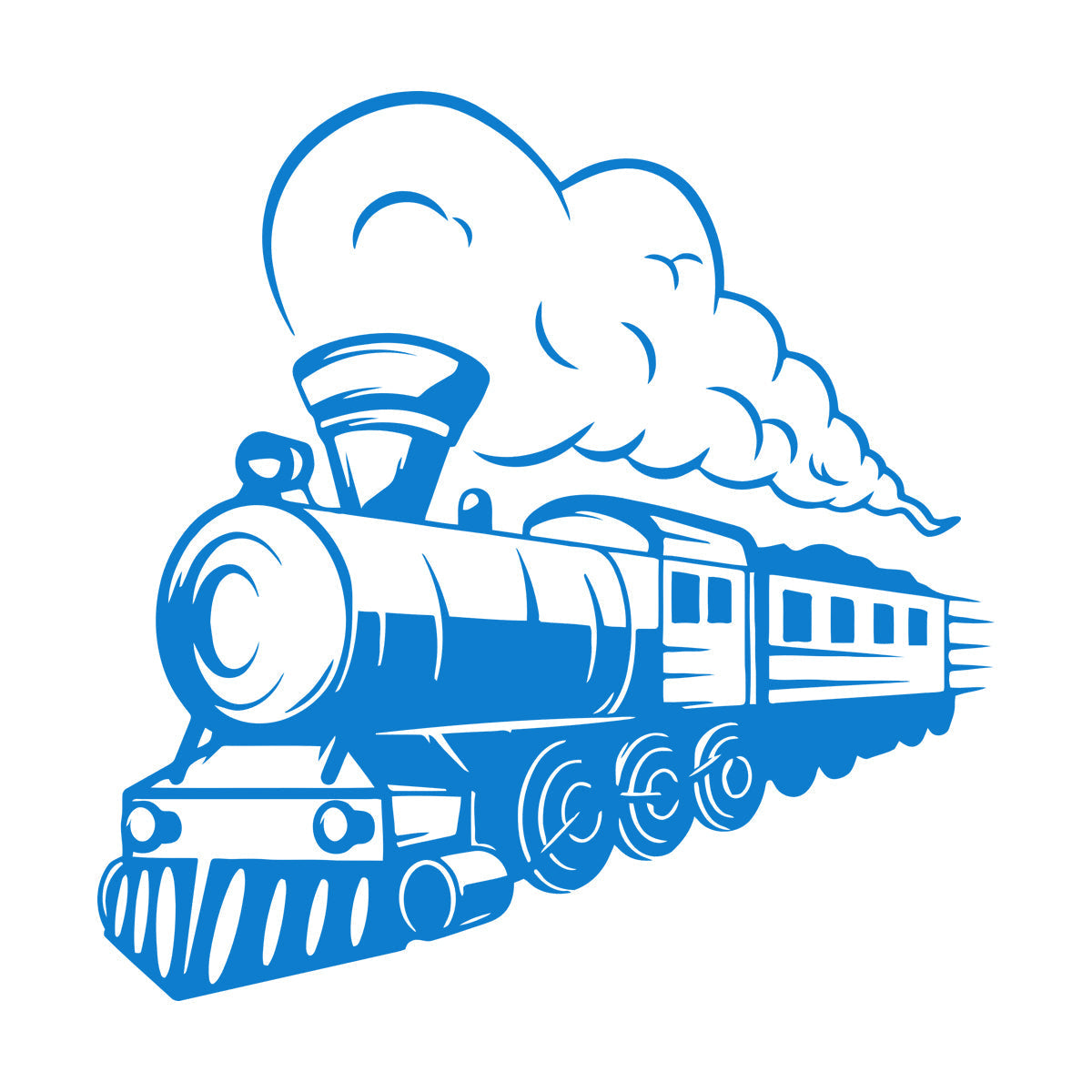 Vinyl Wall Stickers Train Locomotive Steam Railway Transport Store Decoration