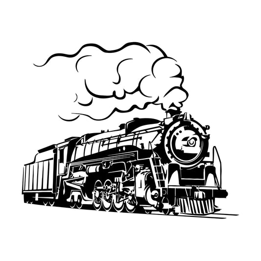 Wall Decals Train Locomotive Steam Railway Transport Tattoo Culture