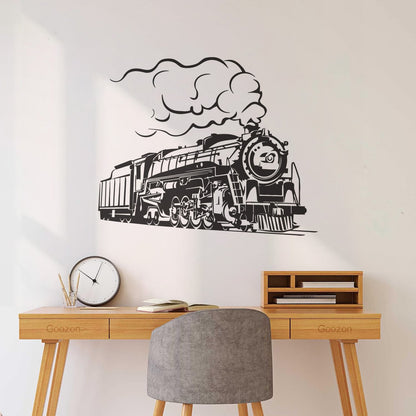 Wall Decals Train Locomotive Steam Railway Transport Tattoo Culture