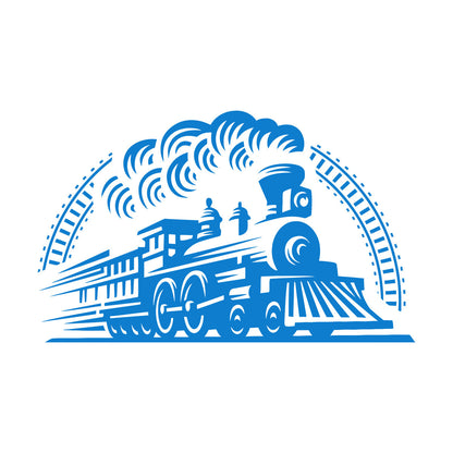 Vinyl Wall Decals Train Rails Railway Locomotive Transport Removable Without Leaving Glue