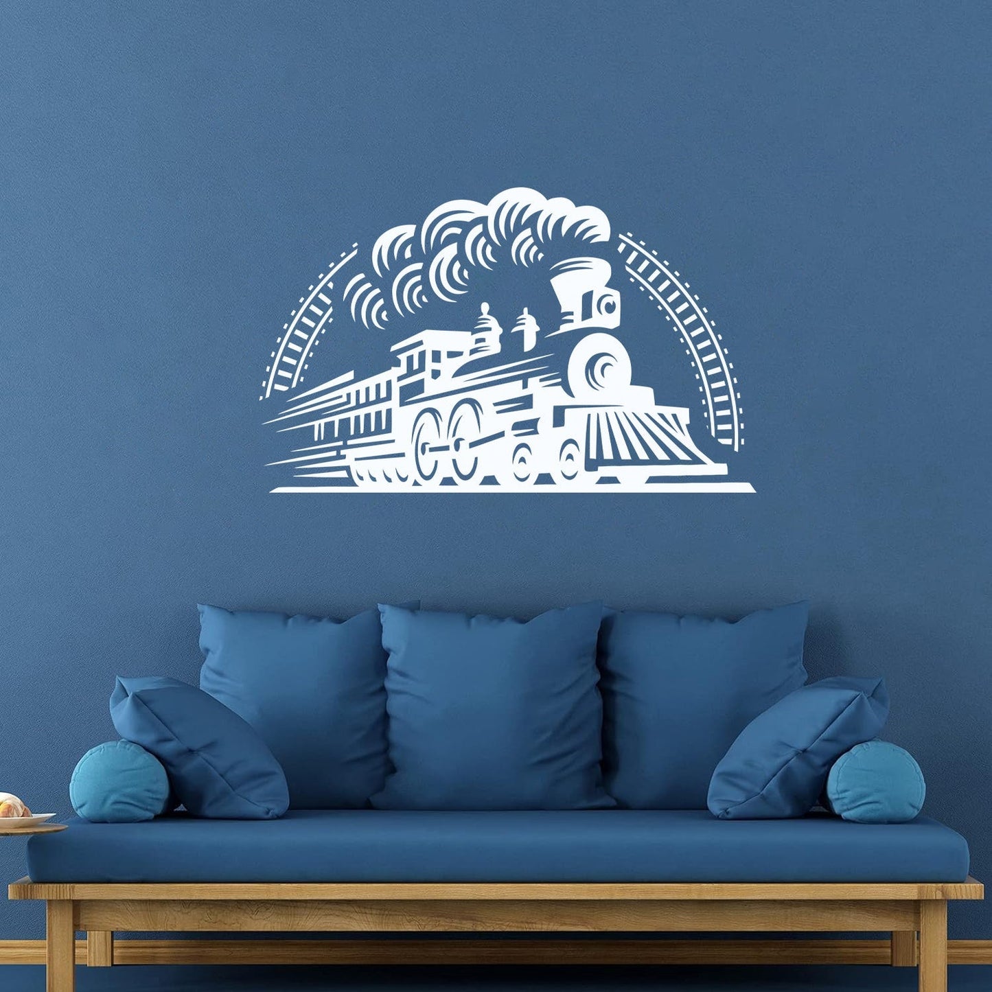 Vinyl Wall Decals Train Rails Railway Locomotive Transport Removable Without Leaving Glue