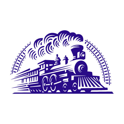 Vinyl Wall Decals Train Rails Railway Locomotive Transport Removable Without Leaving Glue
