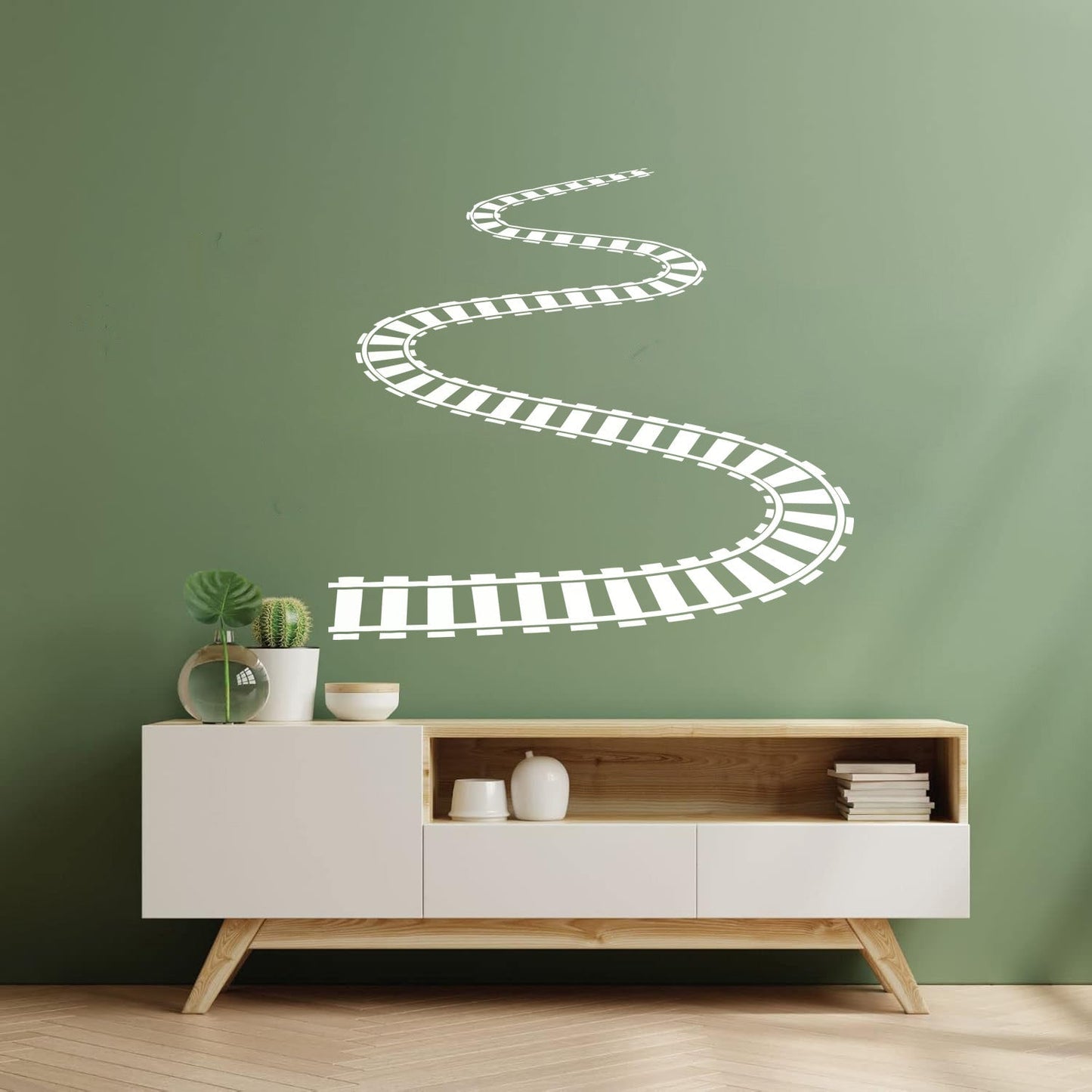 Train Rails Railway Wagon Engraving Decals Self Adhesive