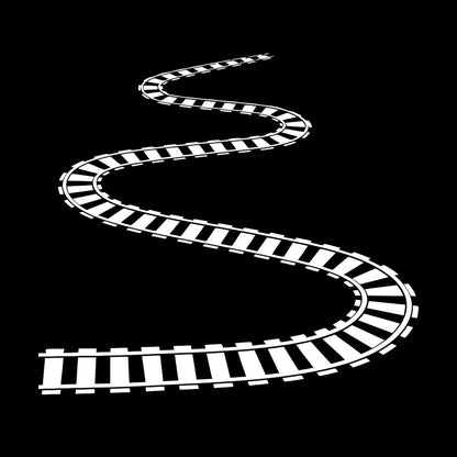 Train Rails Railway Wagon Engraving Decals Self Adhesive