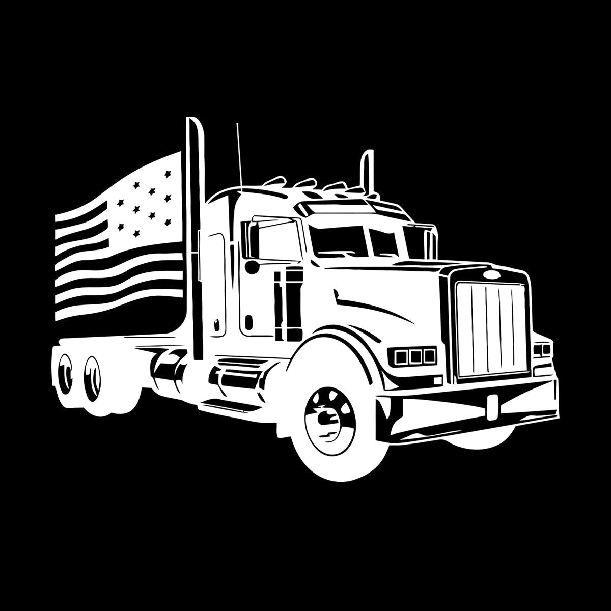 Mural And Wall Vinyl Decal Usa Flag Classic American Truck Garage Do Not Damage The Wall Surface