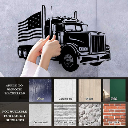 Mural And Wall Vinyl Decal Usa Flag Classic American Truck Garage Do Not Damage The Wall Surface