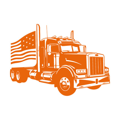 Mural And Wall Vinyl Decal Usa Flag Classic American Truck Garage Do Not Damage The Wall Surface