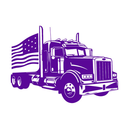 Mural And Wall Vinyl Decal Usa Flag Classic American Truck Garage Do Not Damage The Wall Surface