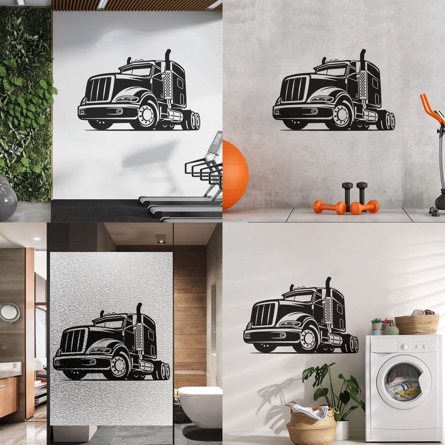 Wall Stickers Truck Garage Car Boys Vehicle Machine Art Mural Painting