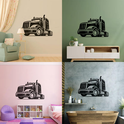 Wall Stickers Truck Garage Car Boys Vehicle Machine Art Mural Painting