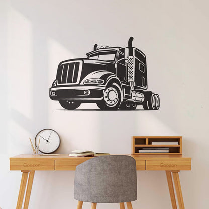 Wall Stickers Truck Garage Car Boys Vehicle Machine Art Mural Painting