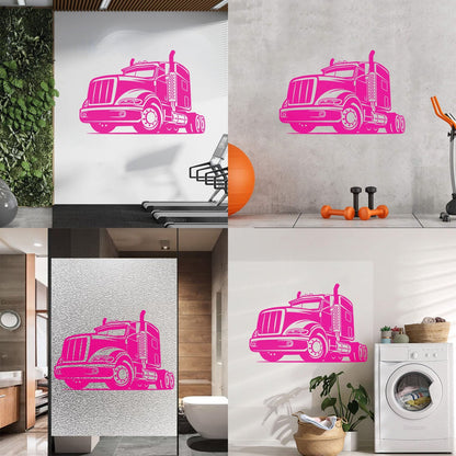 Wall Stickers Truck Garage Car Boys Vehicle Machine Art Mural Painting