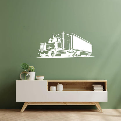 Fine Carving Decals Truck Car Transport Man Multiple Size Options