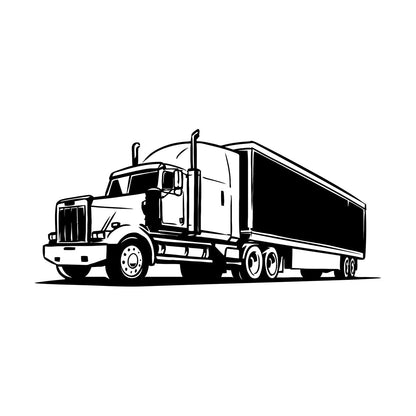 Fine Carving Decals Truck Car Transport Man Multiple Size Options
