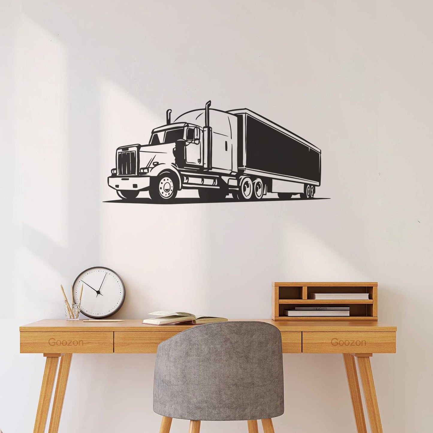 Fine Carving Decals Truck Car Transport Man Multiple Size Options