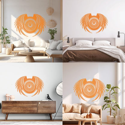 Wall Decals Paster Paper Wheel Wings Driver Car Auto Repair Tire Service Wall Beautification