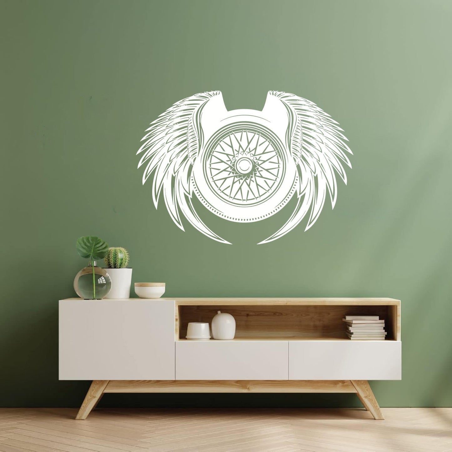 Wall Decals Paster Paper Wheel Wings Driver Car Auto Repair Tire Service Wall Beautification
