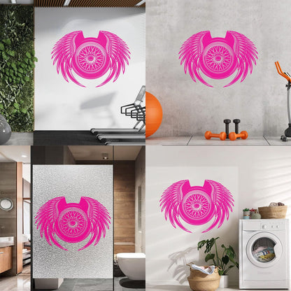 Wall Decals Paster Paper Wheel Wings Driver Car Auto Repair Tire Service Wall Beautification
