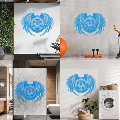 Wall Decals Paster Paper Wheel Wings Driver Car Auto Repair Tire Service Wall Beautification
